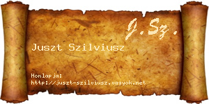 Juszt Szilviusz névjegykártya